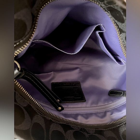 COACH Glitter Logo Brown Bag - Picture 8 of 8